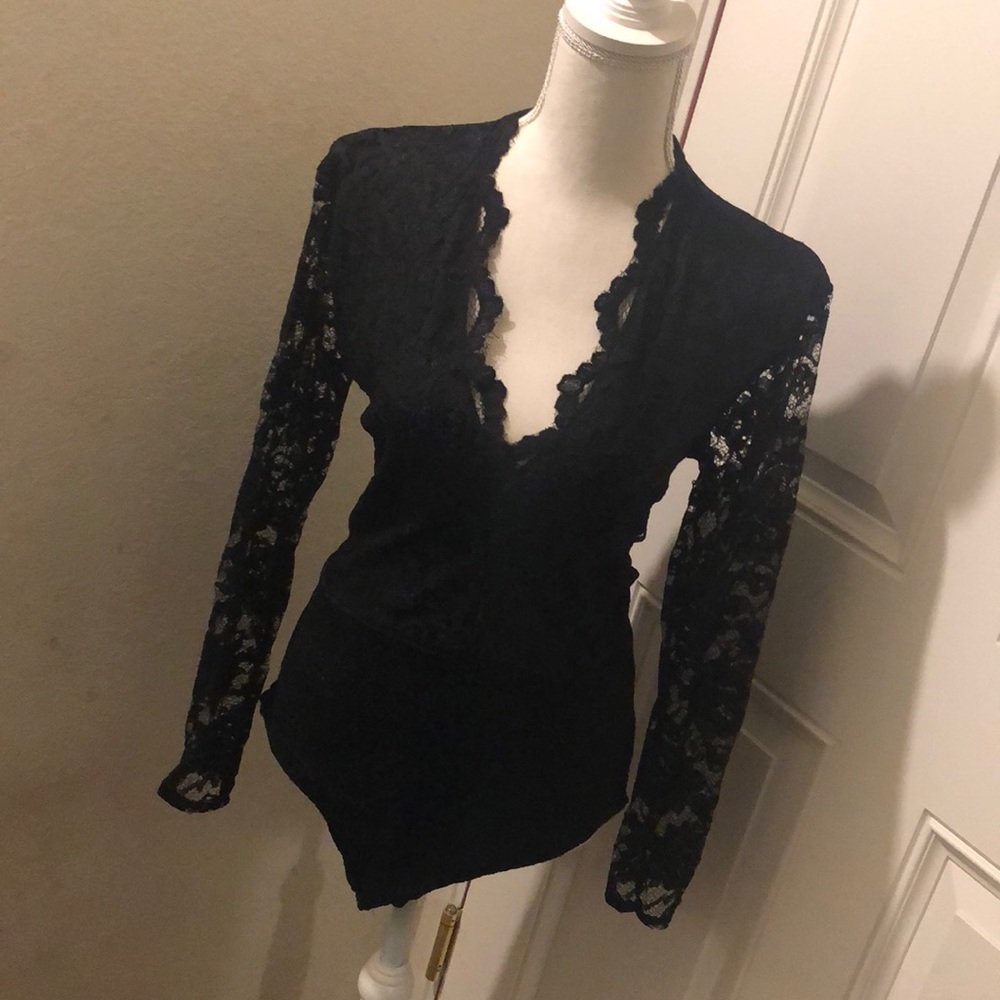 Black lace bodysuit